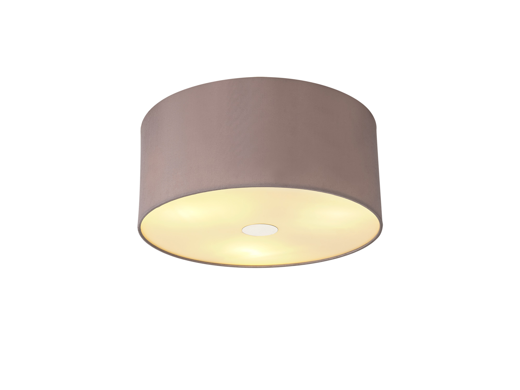 Baymont 40cm, Flush 3 Light Polished Chrome, Taupe/Halo Gold, Frosted Diffuser